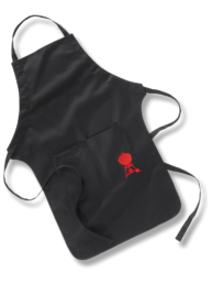 The best cook needs the best gear. The Weber barbecue apron delivers just that. With an adjustable neck strap and front pockets to securely hold your most important utensils, the Weber barbecue apron really is an all in one.